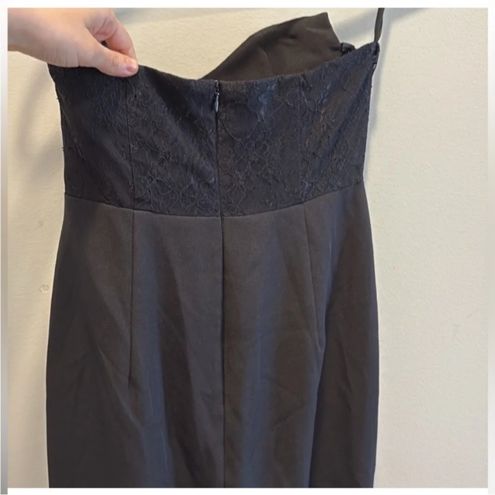 Elegant Black Strapless Lace Dress Size XS - Picture 4 of 12